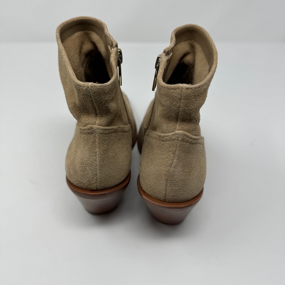 Vince Camuto Tan Suede Amtinda Tortilla Squared Toe Block Heeled Bootie Boot - Picture 8 of 14